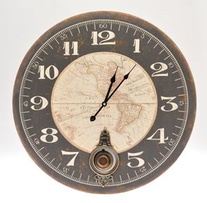 Dekorační hodiny Mapa pr. 58 cm