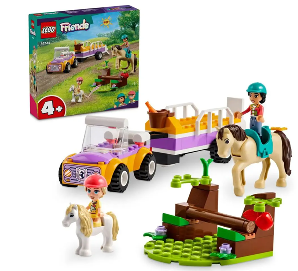 Levně LEGO® Friends 42634 Přívěs s koněm a poníkem