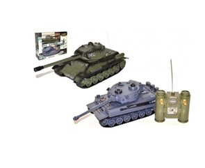 Tank RC 2ks 36cm tanková bitva+dobíjecí pack 27MHZ a 40MHz se zvukem se světlem