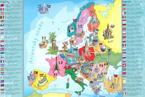 Puzzle Mapa Evropy 200 dílků