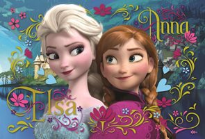 Puzzle - Ledové království: Anna a Elsa 100 dílků