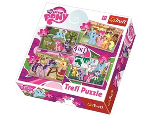 Puzzle My Little Pony 4 v 1 (35,48,54,70 dílků)