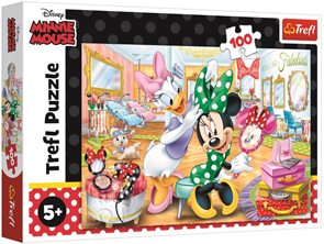 Puzzle Minnie Disney v salónu krásy 41x 27,5cm 100 dílků