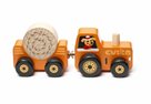 Traktor s vlekem - dřevěná skládačka s magnetem 3 díly