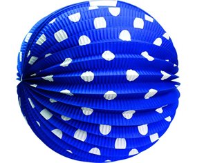 Lampion papírový kulatý modrý, 25 cm