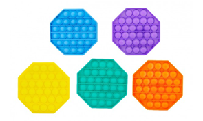 Bubble pops - Praskající bubliny silikon antistresová spol. hra, oktagon, mix