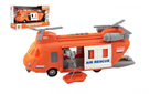 Vrtulník záchranářský plast 28 cm na setrvačník a na bat. se světlem a zvukem