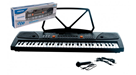 Pianko velké plast 61 kláves 63 x 20 cm s mikrofonem a USB na nabíjecí baterie Li-ion 