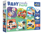 Baby puzzle Povolání a vozidla 6 v 1