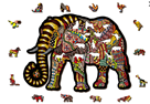 Dřevěné puzzle Magický slon, 250 dílků EKO