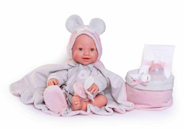 Levně Antonio Juan 50392 MIA - mrkací a čůrající realistická panenka miminko s celovinylovým tělem - 42 cm, Sleva 400%