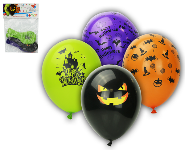 Balónky s potiskem Halloween 5 ks