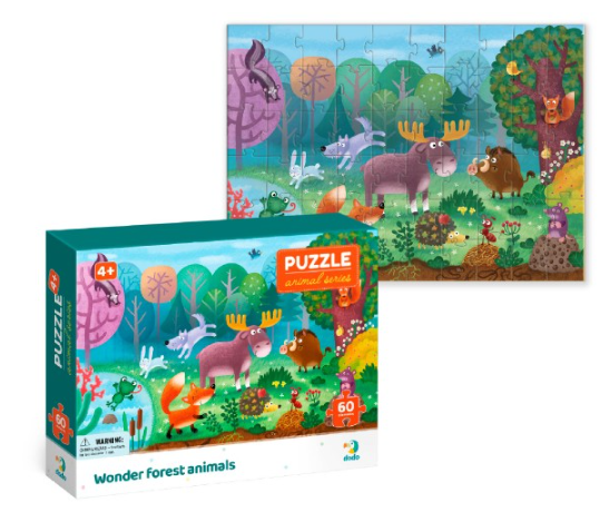 Puzzle Lesní zvířata/ zvířátka - 60 dílků