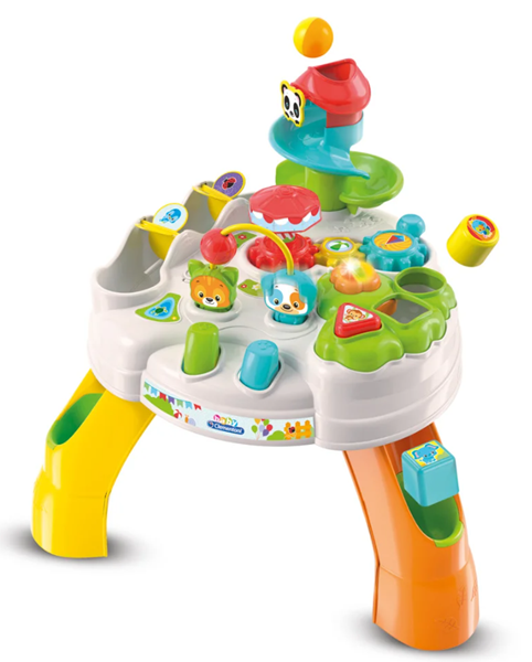 Levně Clemmy baby - Veselý hrací stolek s kostkami a zvířátky