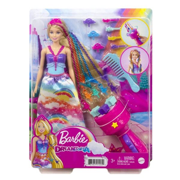 Levně Barbie Princezna s barevnými vlasy, set