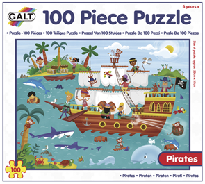 100 Puzzle v krabici - Piráti (37×50cm)