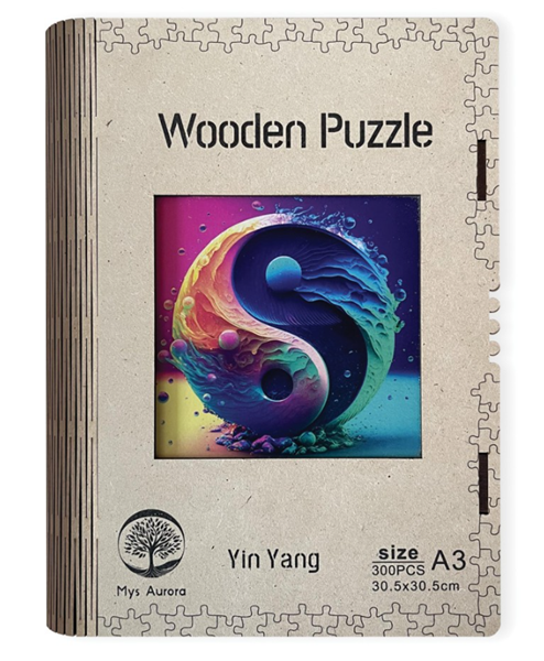 Dřevěné puzzle WOODEN Jin Jang - 300 dílků, Sleva 100%