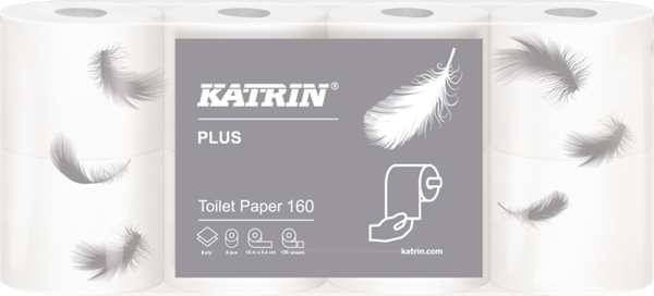 Levně Katrin toaletní papír 2 vrstvý - bílý ( 8 ks )