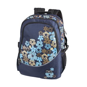 Studentský batoh Easy - Květy - modrý