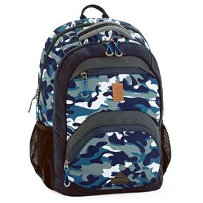 Školní batoh Ars Una AU18 - modrý maskáč