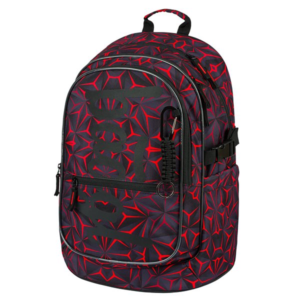 BAAGL Školní batoh Core Red Polygon