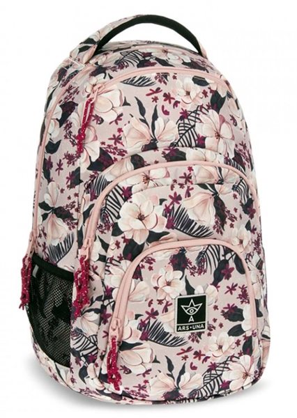 Studentský batoh Ars Una - Flowery Pink AU2