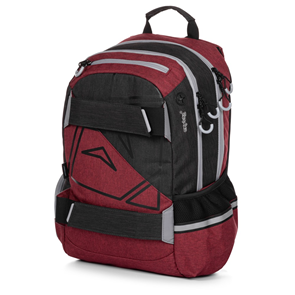 Studentský batoh OXY SPORT Grey Line - Fox Red