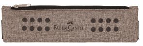 Studentské pouzdro Faber-Castell Grip s elastickou gumou, hnědá