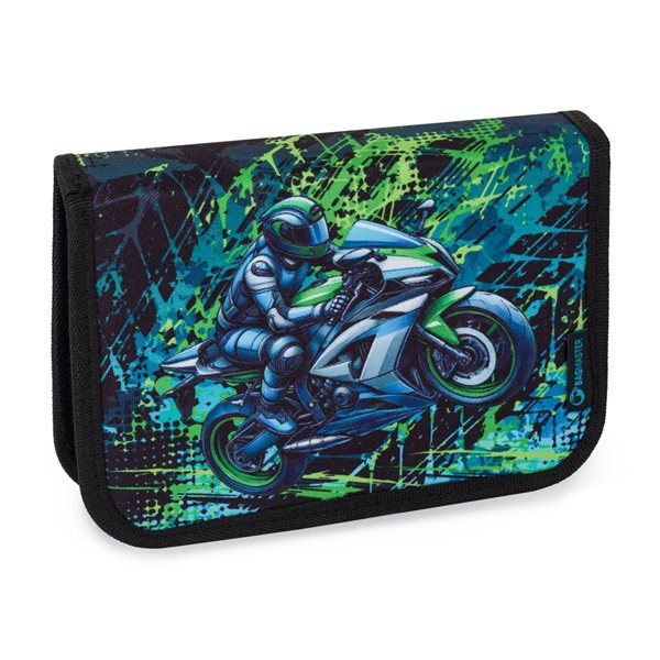 Školní dvouchlopňový penál - Motorka