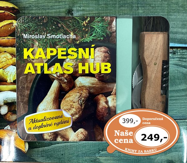 Kapesní atlas hub + houbařský nůž - Miroslav Smotlacha - 190 x 165 x 30