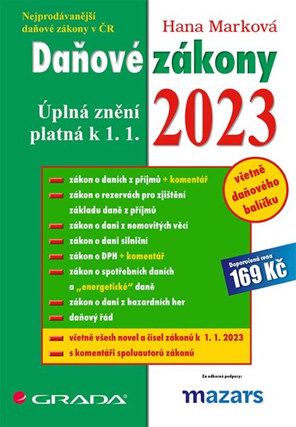 Daňové zákony 2023 - Marková Hana - 21x30 cm