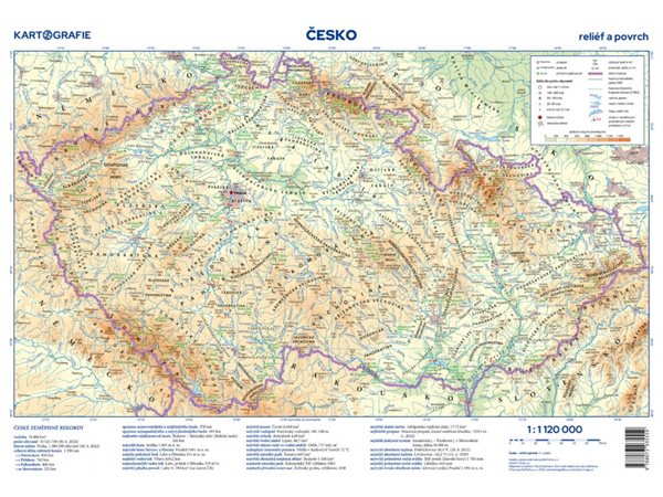 Podložka - Česká republika - příruční mapa- 1:1 120 000