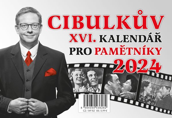 Cibulkův kalendář pro pamětníky 2024 - Aleš Cibulka - 22x15 cm, Sleva 100%