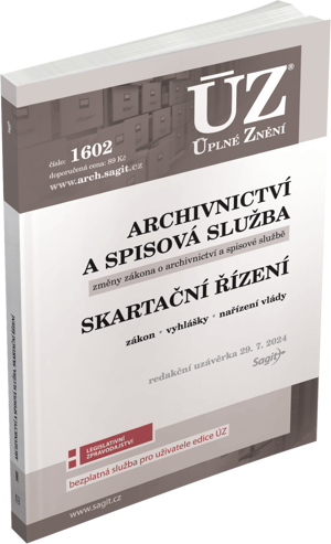 Levně ÚZ 1602 / Archivnictví a spisová služba, Skartační řízení