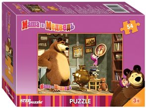 Puzzle mini 54 Máša a Medvěd - Doma je doma