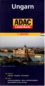 Maďarsko - mapa ADAC - 1:300 000