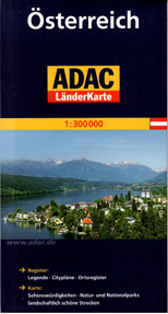 Rakousko - mapa ADAC - 1:300 000