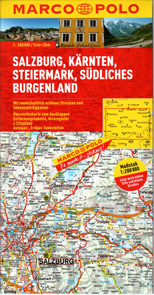 Rakousko 2 - Salzburg, Kärnten, Steiermark, j.Burgenland - mapa Marco Polo - 1:200 000