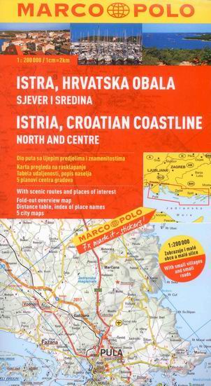 Chorvatsko - pobřeží - sever a střed - automapa Marco Polo - 1:200 000