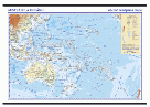Austrálie, Oceánie -školní- obecně zeměpisná - nástěnná mapa - 1:13 000 000