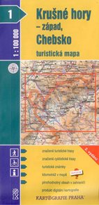 Krušné hory - západ, Chebsko - mapa Kartografie Praha č.1 - 1:100 000
