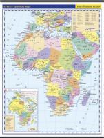Afrika -školní- politické rozdělení - nástěnná mapa - 1:10 000 000 - 96x126,5cm(výška)