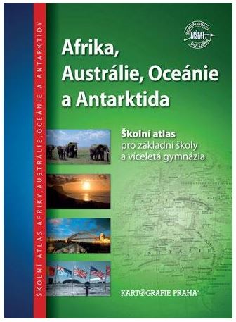 Afrika, Austrálie, Oceánie a Antarktida – školní atlas - 230 x 320 mm