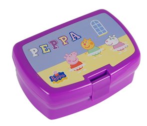 Svačinový box Prasátko Pepina - Peppa fialový