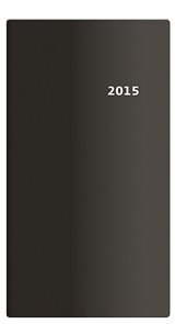 Helma diář kapesní 2015 Torino čtrnáctidenní 8,5 x 15,4 cm - černý