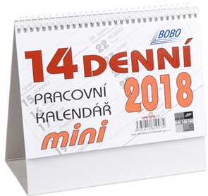 BOBO Kalendář stolní čtrnáctidenní pracovní MINI 2018
