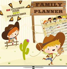 Kalendář poznámkový plánovací - Cowboys - nedatovaný, 30 x 60 cm