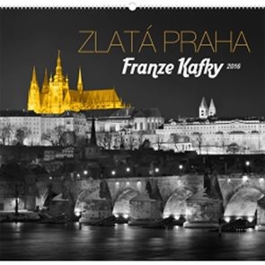 Kalendář nástěnný 2016 - Zlatá Praha Franze Kafky - Jakub Kasl,  48 x 46 cm