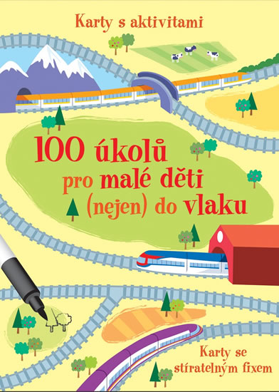 100 úkolů pro malé děti (nejen) do vlaku - Krabička + fix + 50 karet - neuveden