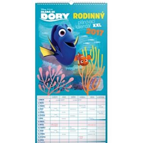 Kalendář nástěnný 2017 - Hledá se Dory/Rodinný plánovací XXL
